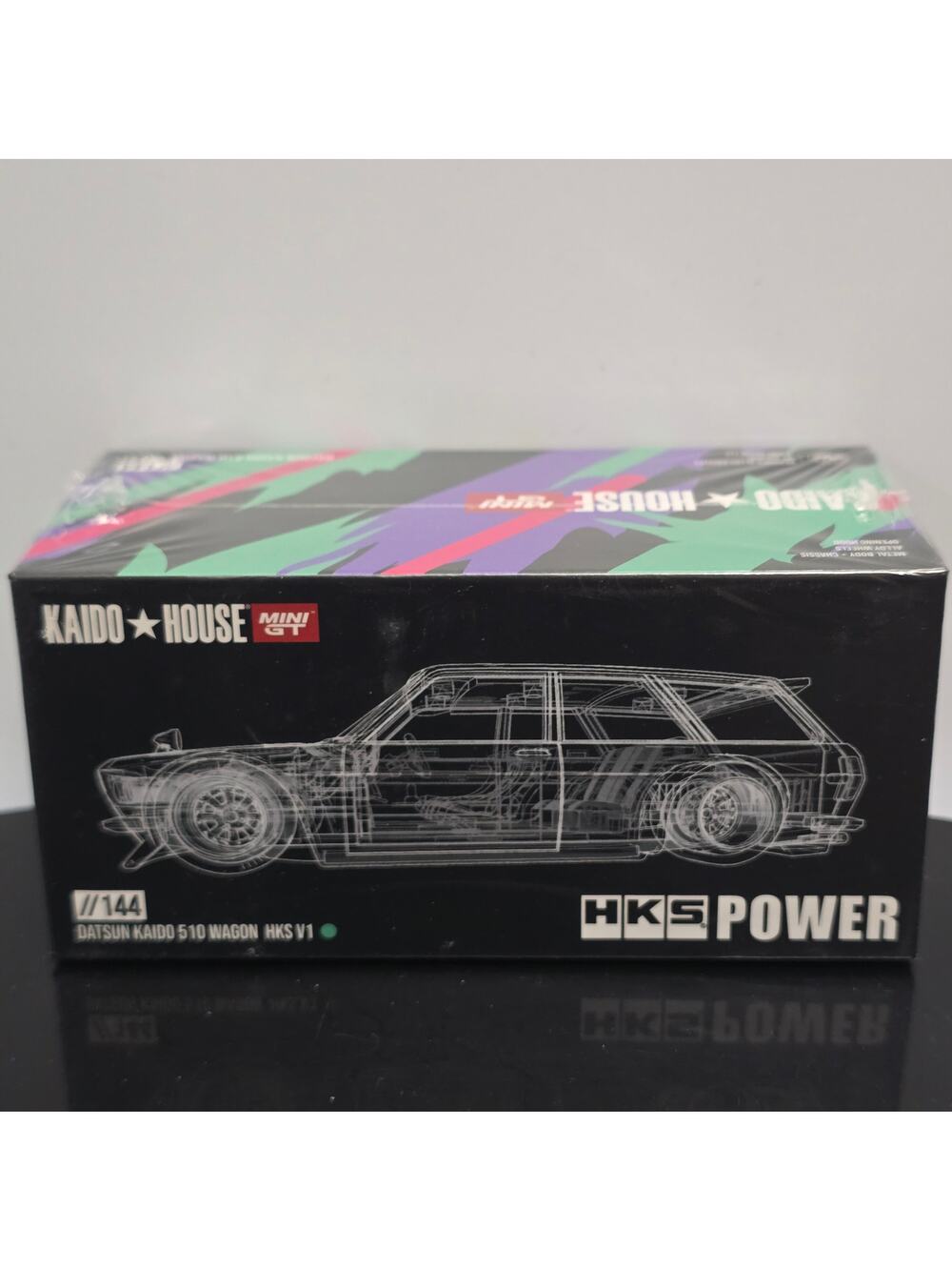 Datsun Kaido 510 Wagon HKS V1 HKS Power Kaido House x Mini GT #144 1:64